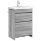 vidaXL Ντουλάπι Κάτω από τον Νιπτήρα Γκρι Sonoma 56 x 37,5 x 81 εκ