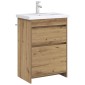 vidaXL Ντουλάπι Κάτω από τον Νιπτήρα Artisan Δρυς 56 x 37,5 x 81 εκ