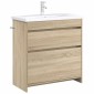 vidaXL Ντουλάπι Κάτω από τον Νιπτήρα Sonoma Δρυς 78,5 x 37,5 x 81 εκ
