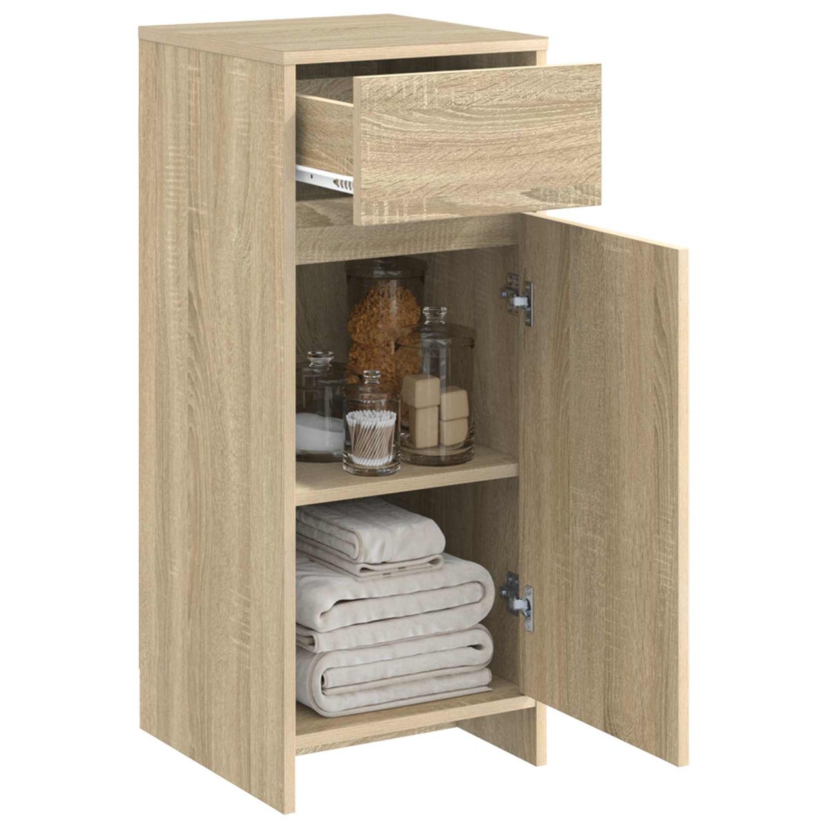 vidaXL Ντουλάπι Μπάνιου Sonoma Δρυς 35 x 36,5 x 85 εκ.