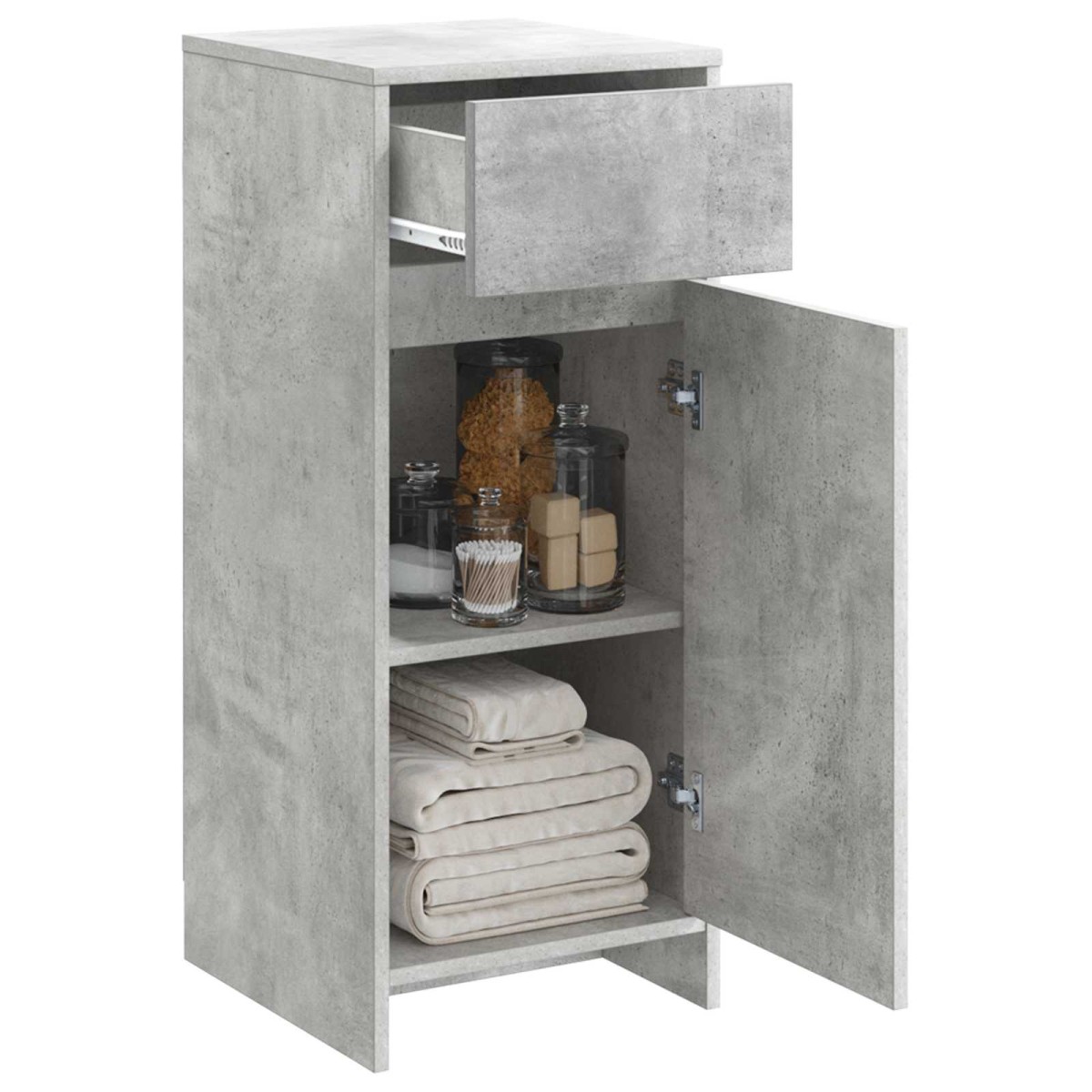 vidaXL Ντουλάπι Μπάνιου Γκρι Σκυροδέματος 35 x 36,5 x 85 εκ.