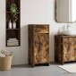 vidaXL Ντουλάπι Μπάνιου Καπνισμένο Ξύλο Δρυός 35 x 36,5 x 85 εκ.