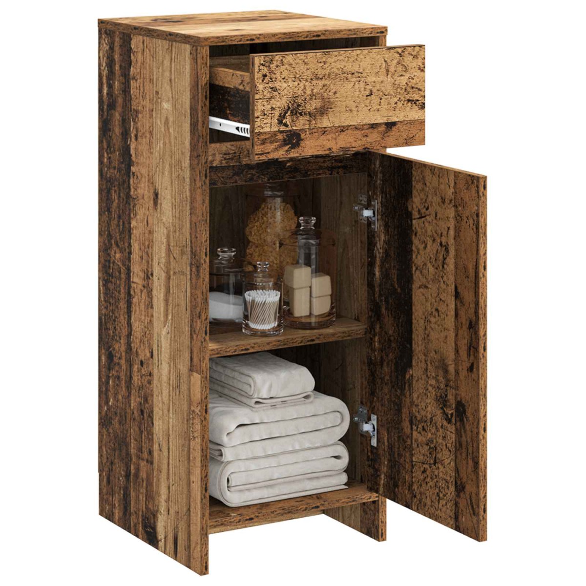 vidaXL Ντουλάπι Μπάνιου Παλαιωμένο ξύλο 35 x 36,5 x 85 εκ.