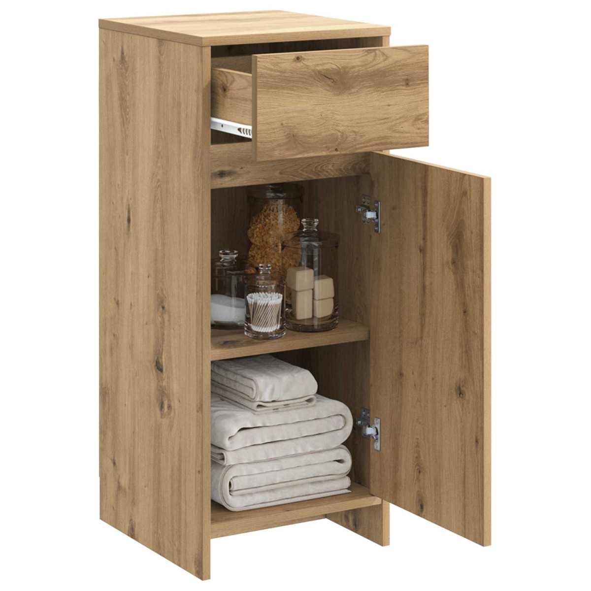 vidaXL Ντουλάπι Μπάνιου Artisan Δρυς 35 x 36,5 x 85 εκ.