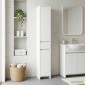vidaXL Ντουλάπι Μπάνιου Λευκό 30 x 33 x 190 εκ. Επεξεργασμένο Ξύλο