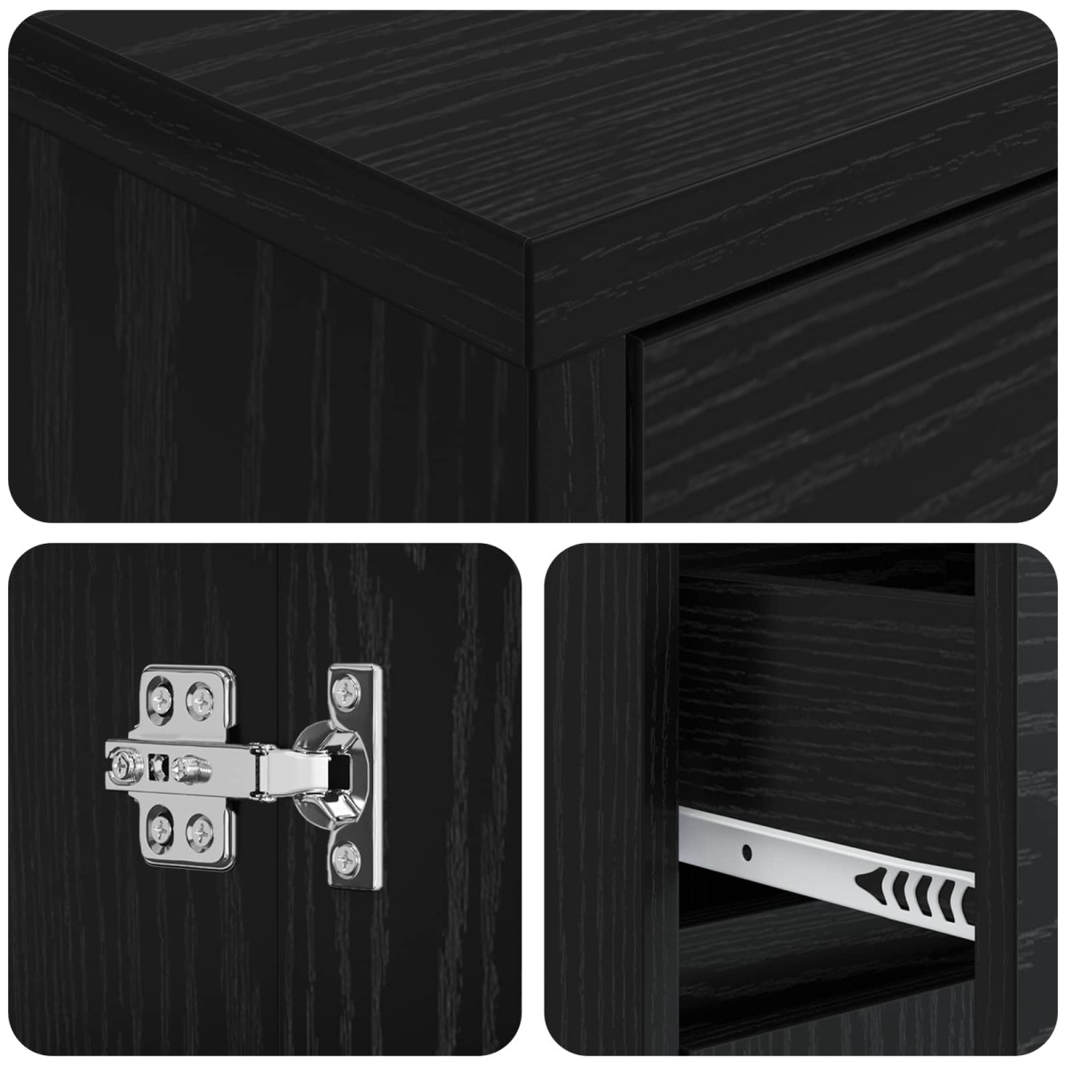 vidaXL Ντουλάπι Μπάνιου Μαύρη Δρυς 30 x 33 x 190 εκ.