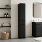 vidaXL Ντουλάπι Μπάνιου Μαύρη Δρυς 30 x 33 x 190 εκ.