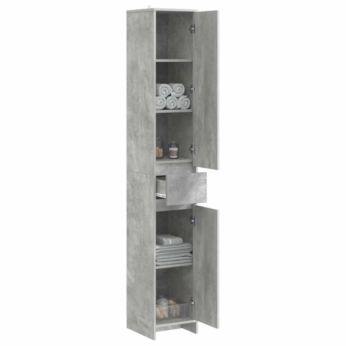 vidaXL Ντουλάπι Μπάνιου Γκρι Σκυροδέματος 30 x 33 x 190 εκ.