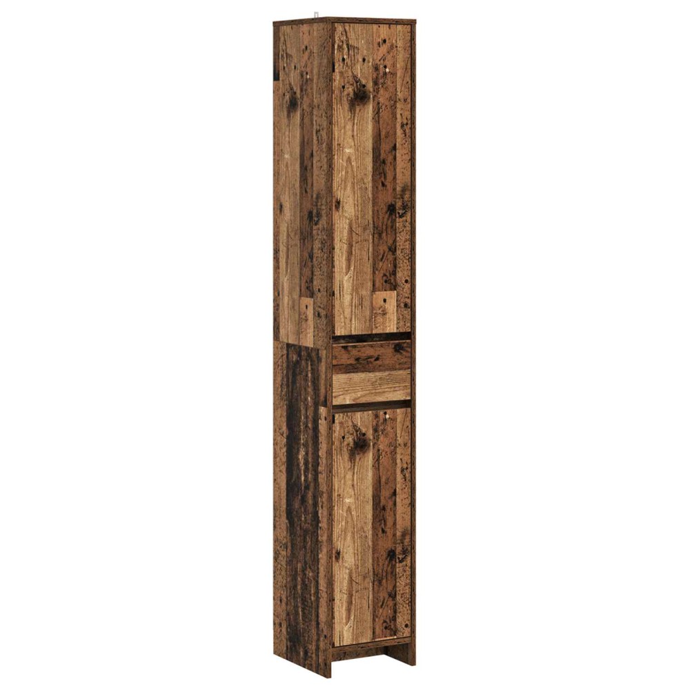 vidaXL Ντουλάπι Μπάνιου Παλαιωμένο ξύλο 30 x 33 x 190 εκ.