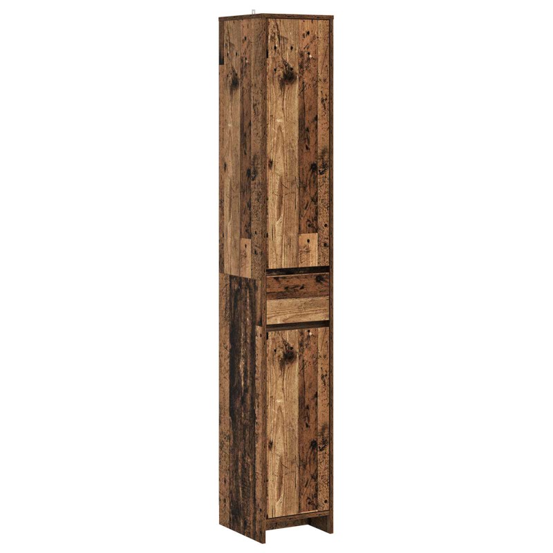 vidaXL Ντουλάπι Μπάνιου Παλαιωμένο ξύλο 30 x 33 x 190 εκ.