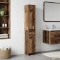 vidaXL Ντουλάπι Μπάνιου Παλαιωμένο ξύλο 30 x 33 x 190 εκ.