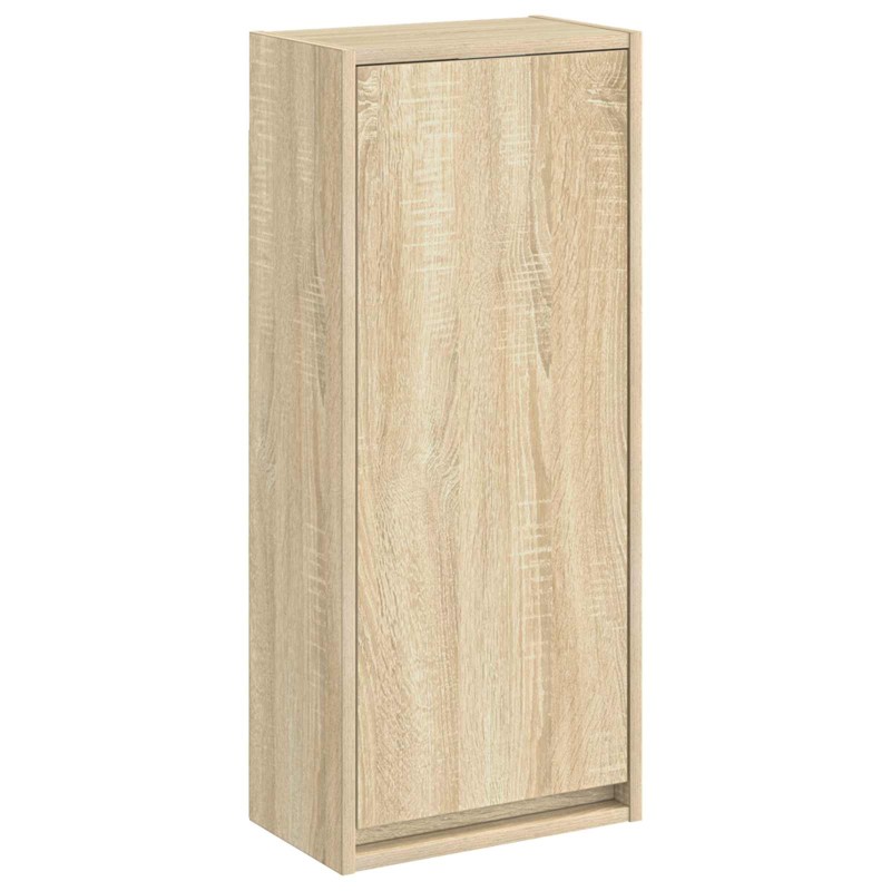 vidaXL Επιτοίχιος νιπτήρας βανίλιας Sonoma Δρυς 35 x 20 x 81 εκ.