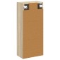 vidaXL Επιτοίχιος νιπτήρας βανίλιας Sonoma Δρυς 35 x 20 x 81 εκ.