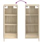 vidaXL Επιτοίχιος νιπτήρας βανίλιας Sonoma Δρυς 35 x 20 x 81 εκ.