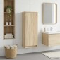 vidaXL Επιτοίχιος νιπτήρας βανίλιας Sonoma Δρυς 35 x 20 x 81 εκ.