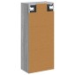 vidaXL Επιτοίχιος νιπτήρας βανίλιας Γκρι Sonoma 35 x 20 x 81 εκ.