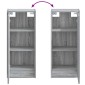 vidaXL Επιτοίχιος νιπτήρας βανίλιας Γκρι Sonoma 35 x 20 x 81 εκ.
