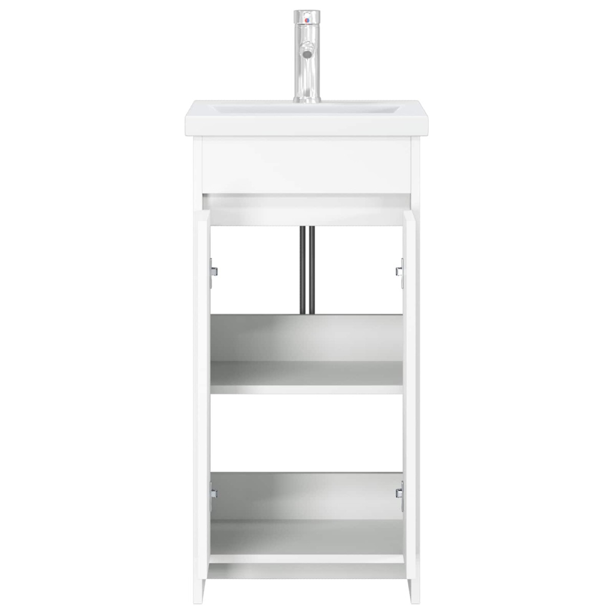 vidaXL Καθρέφτης μπάνιου με νιπτήρα Λευκό 42 x 40 x 84,5 εκ