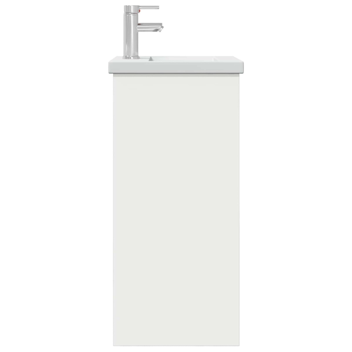 vidaXL Καθρέφτης μπάνιου με νιπτήρα Λευκό 42 x 40 x 84,5 εκ