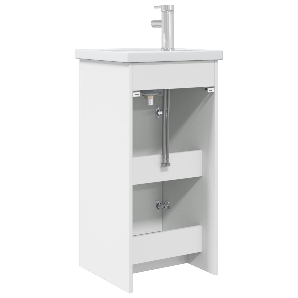 vidaXL Καθρέφτης μπάνιου με νιπτήρα Λευκό 42 x 40 x 84,5 εκ