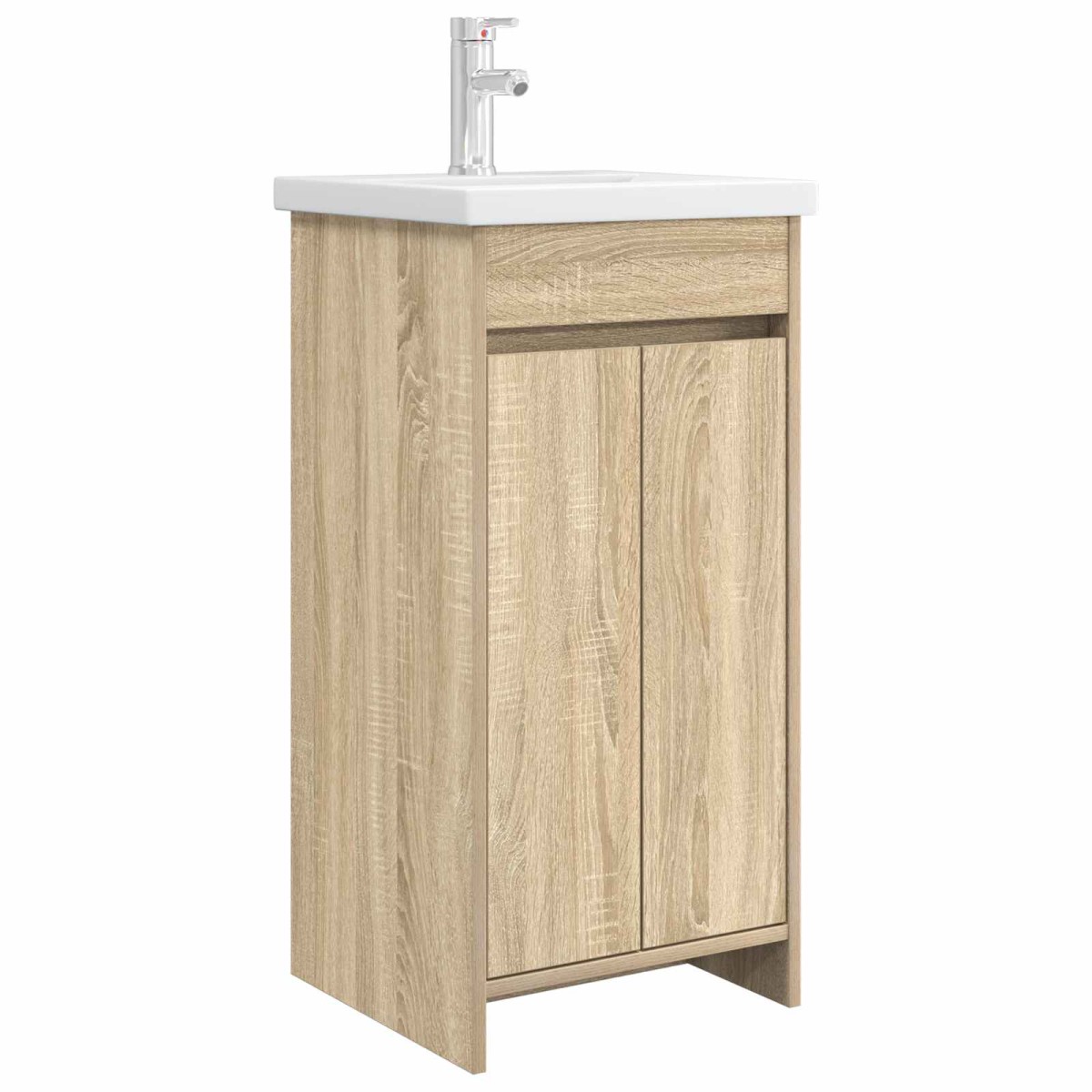 vidaXL Καθρέφτης μπάνιου με νιπτήρα Sonoma Δρυς 42 x 40 x 84,5 εκ
