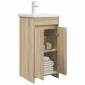 vidaXL Καθρέφτης μπάνιου με νιπτήρα Sonoma Δρυς 42 x 40 x 84,5 εκ