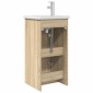 vidaXL Καθρέφτης μπάνιου με νιπτήρα Sonoma Δρυς 42 x 40 x 84,5 εκ