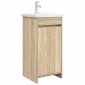 vidaXL Καθρέφτης μπάνιου με νιπτήρα Sonoma Δρυς 42 x 40 x 84,5 εκ
