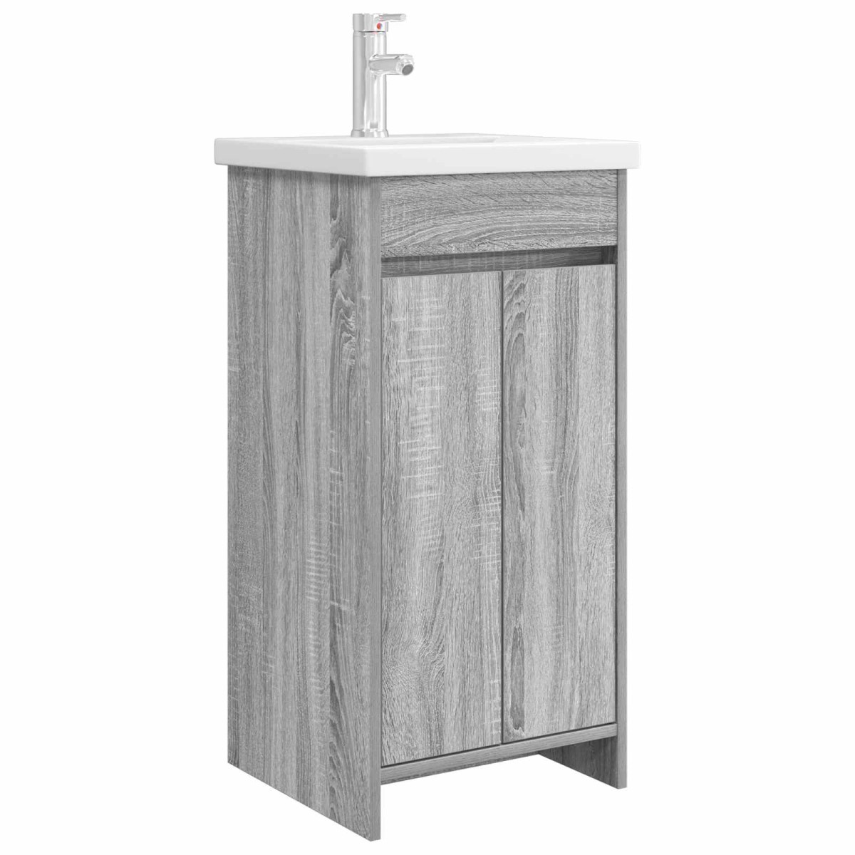 vidaXL Καθρέφτης μπάνιου με νιπτήρα Γκρι Sonoma 42 x 40 x 84,5 εκ
