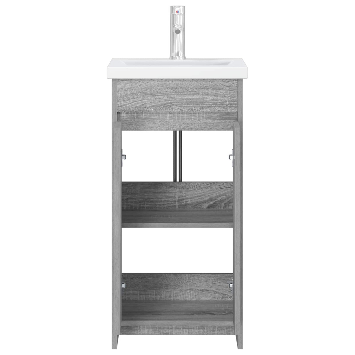 vidaXL Καθρέφτης μπάνιου με νιπτήρα Γκρι Sonoma 42 x 40 x 84,5 εκ