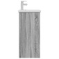vidaXL Καθρέφτης μπάνιου με νιπτήρα Γκρι Sonoma 42 x 40 x 84,5 εκ