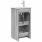 vidaXL Καθρέφτης μπάνιου με νιπτήρα Γκρι Sonoma 42 x 40 x 84,5 εκ