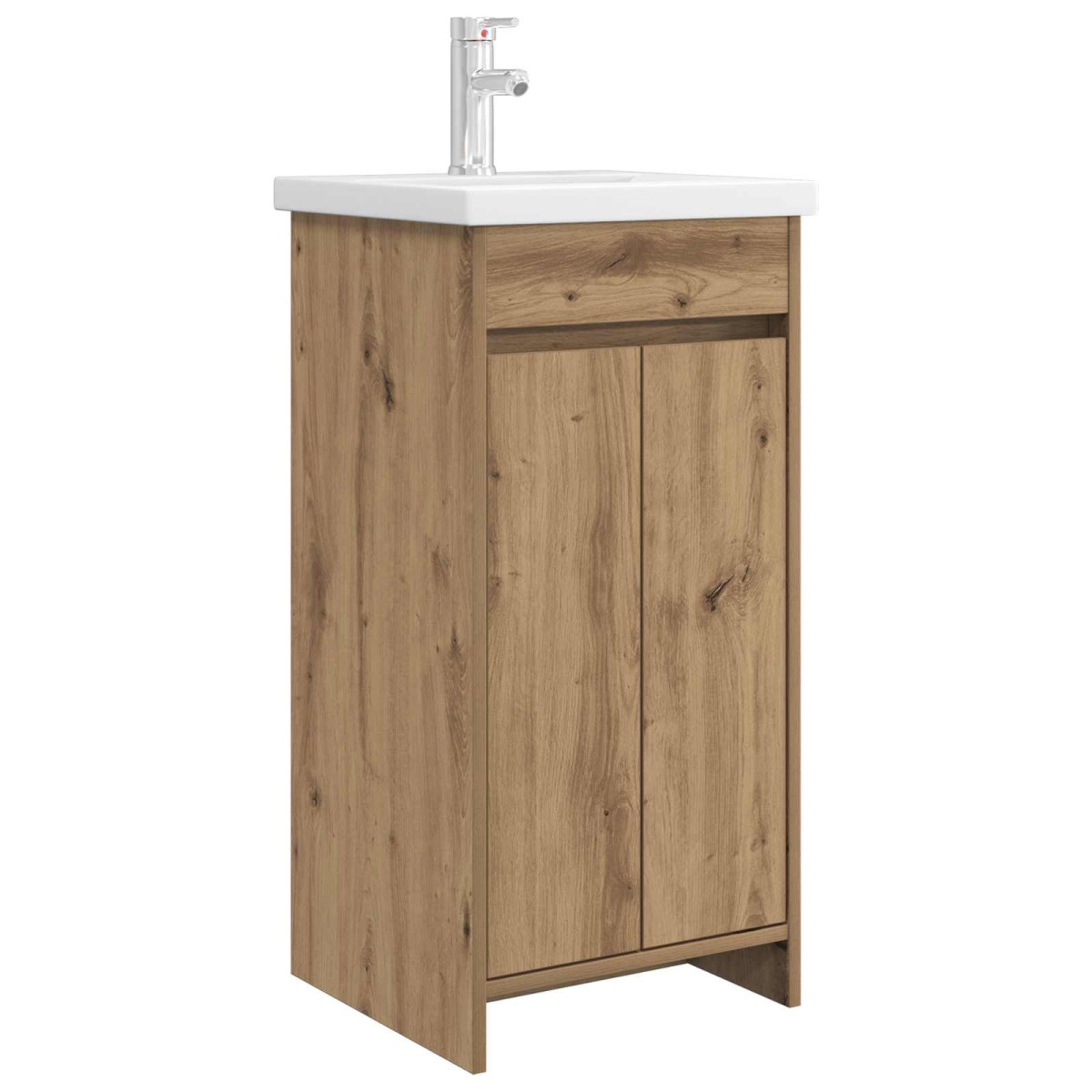 vidaXL Καθρέφτης μπάνιου με νιπτήρα Artisan Δρυς 42 x 40 x 84,5 εκ