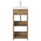 vidaXL Καθρέφτης μπάνιου με νιπτήρα Artisan Δρυς 42 x 40 x 84,5 εκ