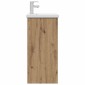 vidaXL Καθρέφτης μπάνιου με νιπτήρα Artisan Δρυς 42 x 40 x 84,5 εκ