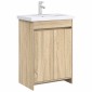 vidaXL Ντουλάπι Κάτω από τον Νιπτήρα Sonoma Δρυς 56 x 37,5 x 81 εκ