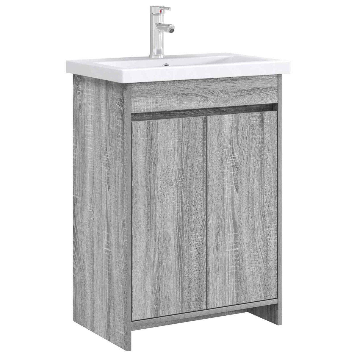 vidaXL Ντουλάπι Κάτω από τον Νιπτήρα Γκρι Sonoma 56 x 37,5 x 81 εκ