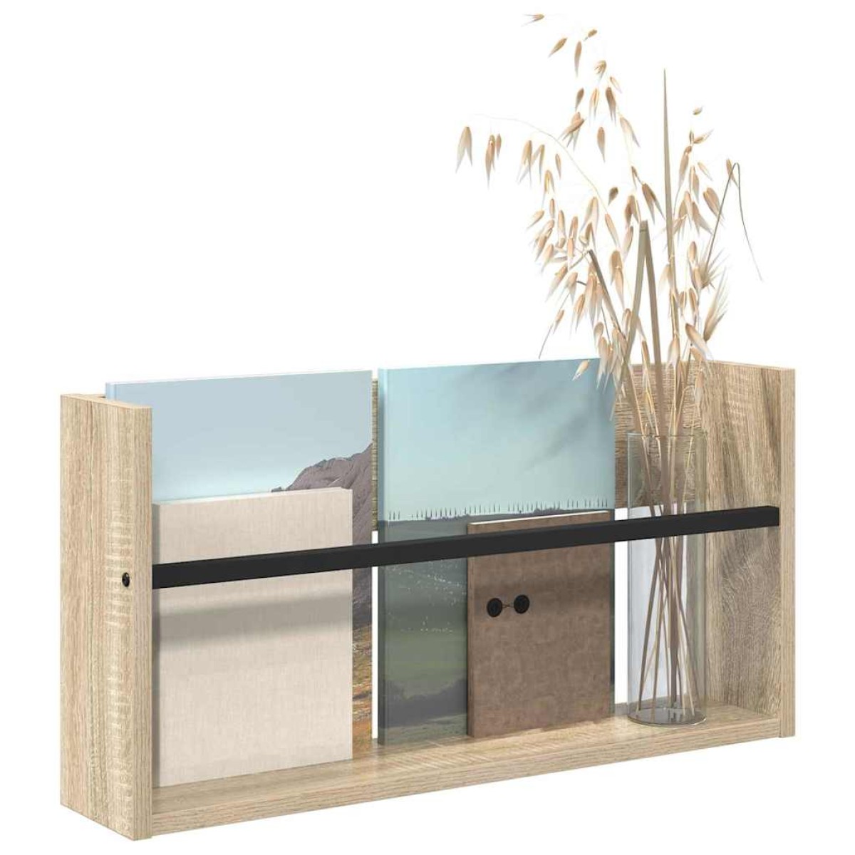 vidaXL Ράφι Περιοδικών Δρύς Sonoma 60 x 12 x 30 εκ Επεξεργασμένο Ξύλο