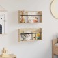 vidaXL Ράφι Περιοδικών με ράφι 2 τεμ. Δρύς Sonoma 60 x 12 x 30 εκ