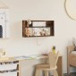 vidaXL Ράφι Περιοδικών με ράφι Επιτοίχιο Καπνιστό Δρύς 60 x 12 x 30 εκ