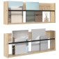 vidaXL Ράφι Περιοδικών με ράφι 2 τεμ. Δρύς Sonoma 80 x 12 x 30 εκ
