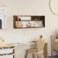 vidaXL Ράφι Περιοδικών με ράφι Επιτοίχιο Καπνιστό Δρύς 80 x 12 x 30 εκ