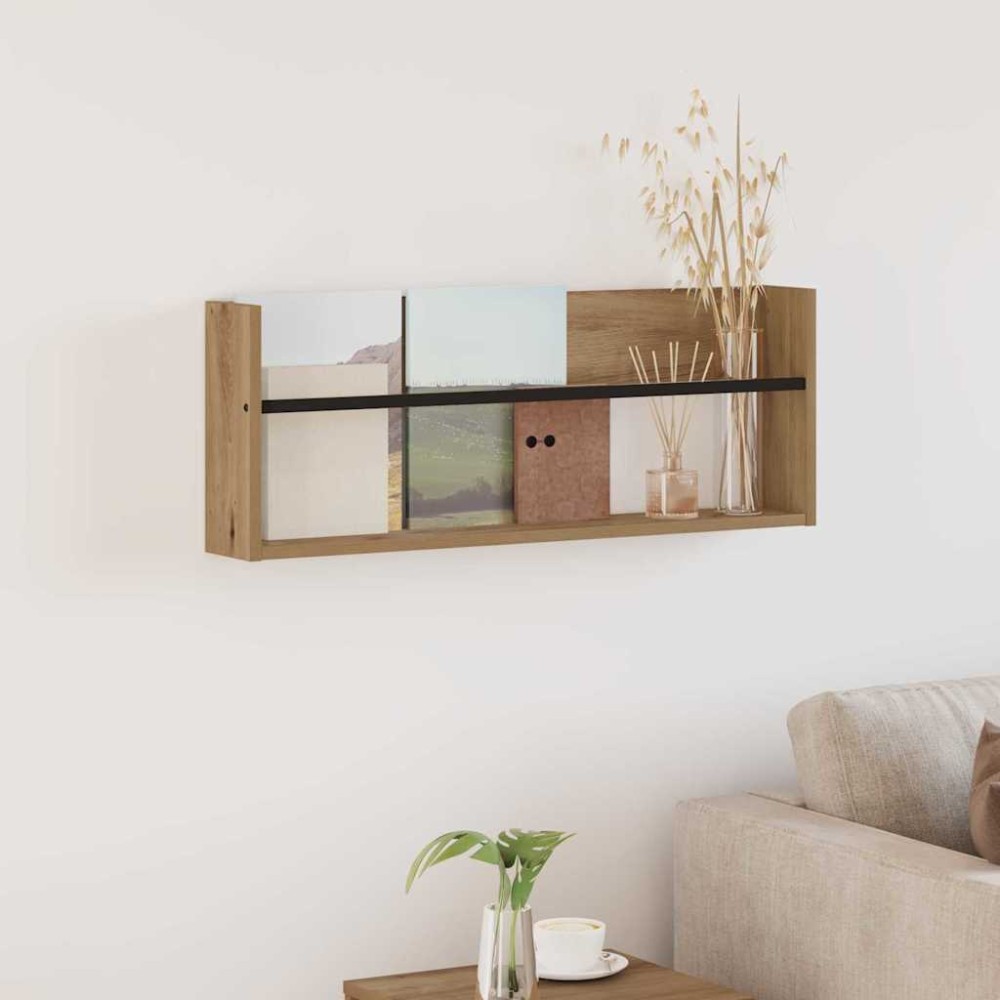 vidaXL Ράφι Περιοδικών Artisan Oak 80 x 12 x 30 εκ Επεξεργασμένο Ξύλο