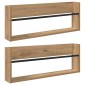 vidaXL Ράφι Περιοδικών με ράφι 2 τεμ. Artisan Oak 80 x 12 x 30 εκ