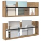 vidaXL Ράφι Περιοδικών με ράφι 2 τεμ. Artisan Oak 80 x 12 x 30 εκ