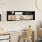 vidaXL Ράφι Περιοδικών Μαύρη Οξυά 100 x 12 x 30 εκ Επεξεργασμένο Ξύλο