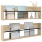 vidaXL Ράφι Περιοδικών με ράφι 2 τεμ. Δρύς Sonoma 100 x 12 x 30 εκ