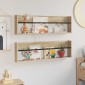 vidaXL Ράφι Περιοδικών με ράφι 2 τεμ. Δρύς Sonoma 100 x 12 x 30 εκ