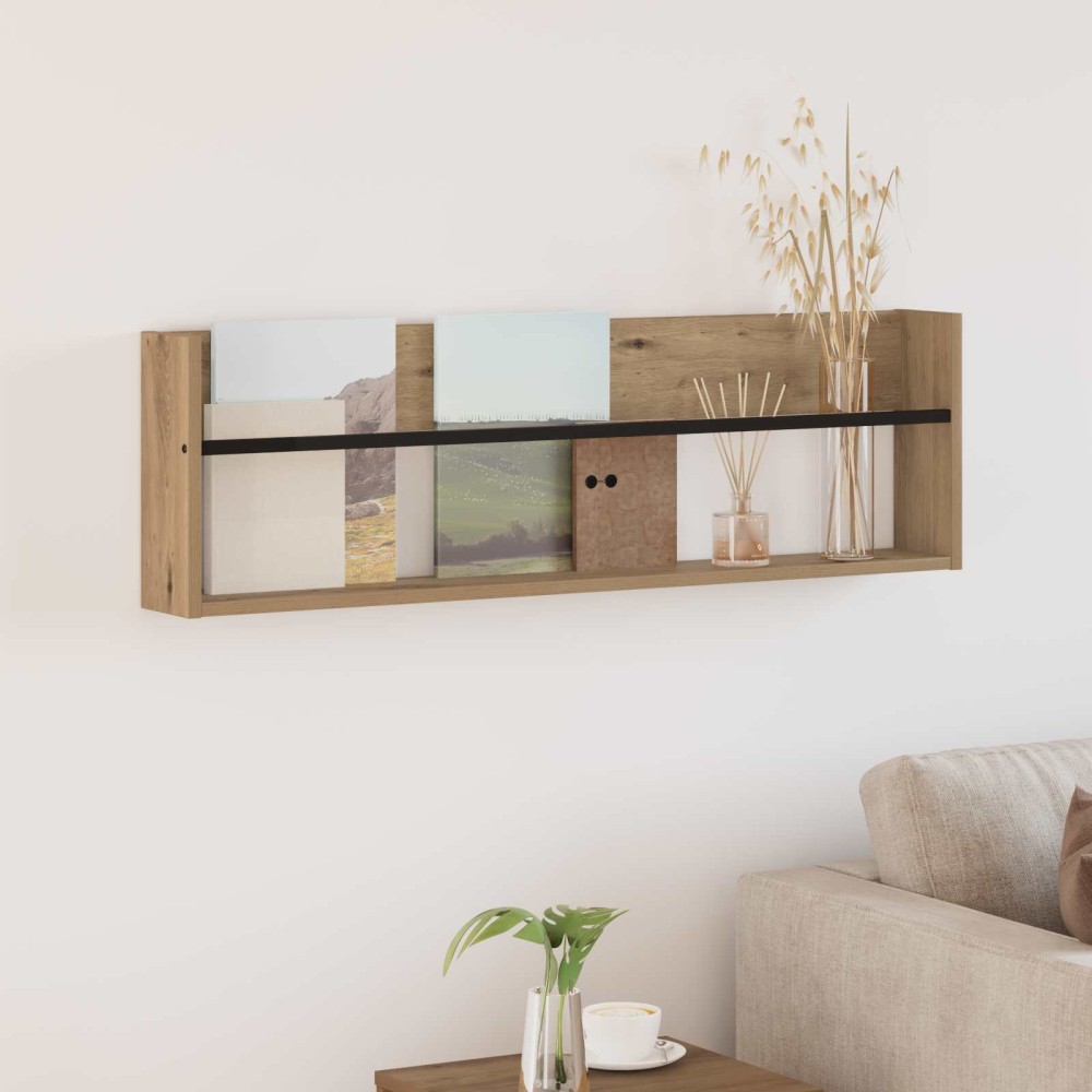 vidaXL Ράφι Περιοδικών Artisan Oak 100 x 12 x 30 εκ Επεξεργασμένο Ξύλο