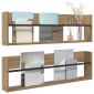 vidaXL Ράφι Περιοδικών με ράφι 2 τεμ. Artisan Oak 100 x 12 x 30 εκ
